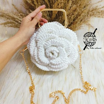 White flower bag