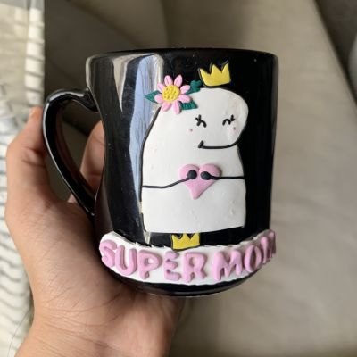 Polymer clay mug for mom 