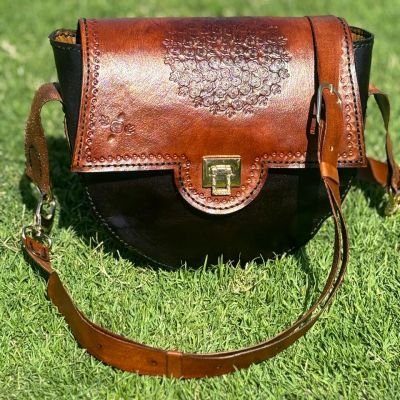 Handmade genuine leather cross bag