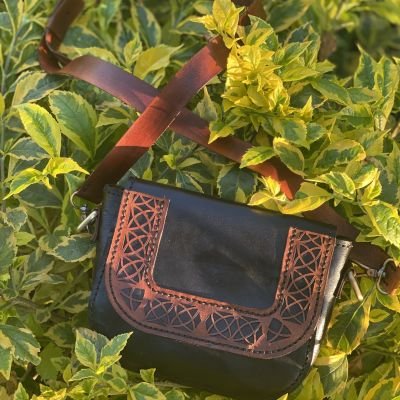 Handmade genuine leather cross bag 