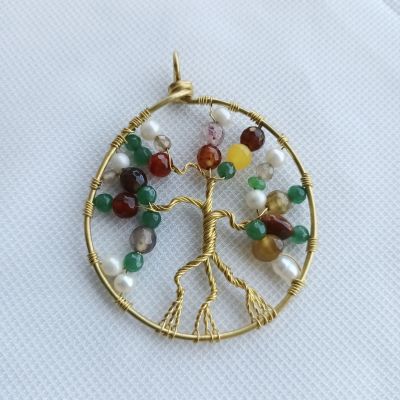 Copper wire handmade pandant tree of life 