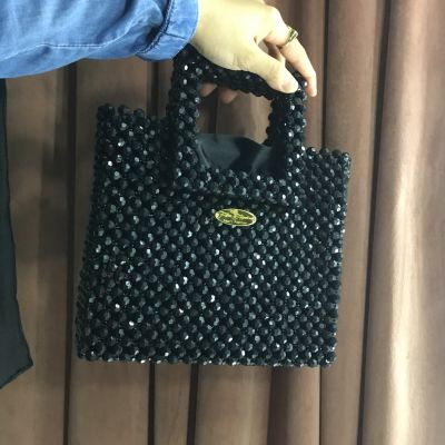 Black crystal bag