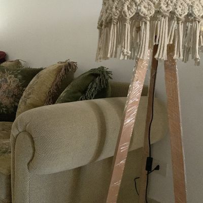 Macrame side lamp 