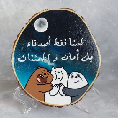 رسم على جذوع الخشب 