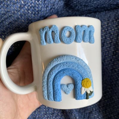 Polymer clay mom mug