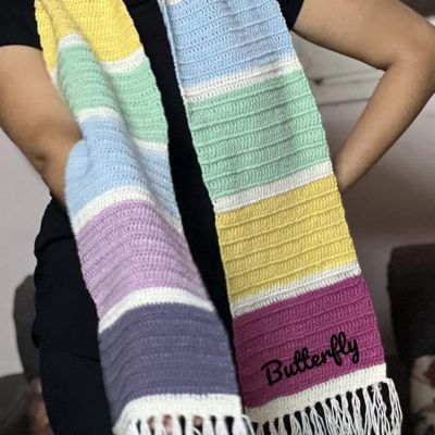 Colorful winter scarf 