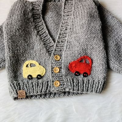 Handmade knitted cardigan