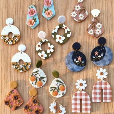 Polymer clay earrings 