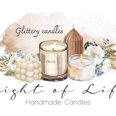 glittery candles